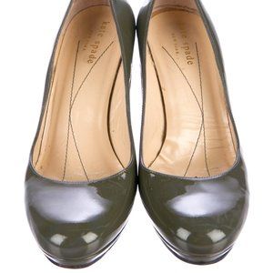 Olive patent leather Kate Spade New York pumps!